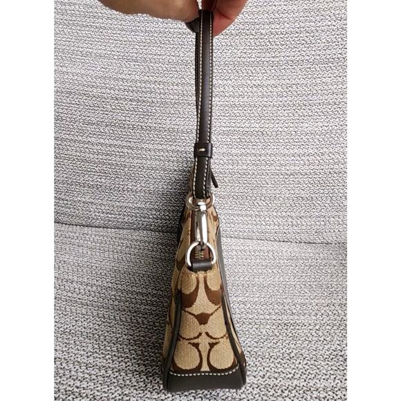 Coach Vintage Y2K Brown Demi Monogram Bag / Baguette 6094 Euc - Picture 4 of 13